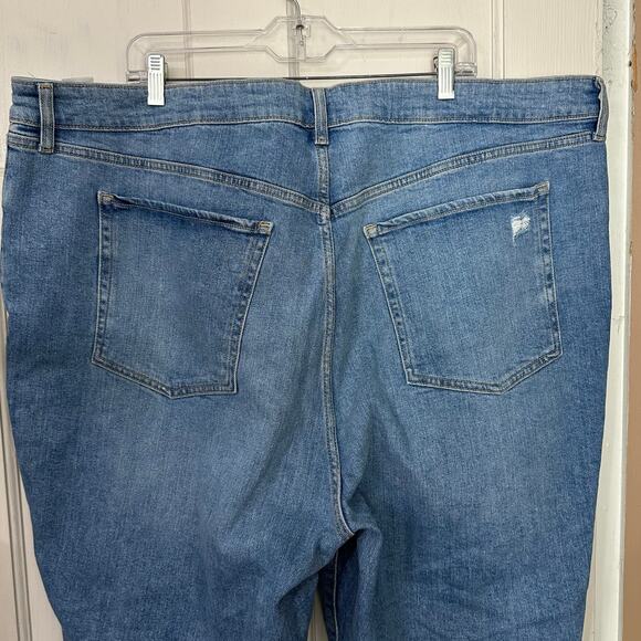 Old Navy Higher High-Rise Jeans Button Fly Distressed O.G. Straight Plus Size 26 - Picture 6 of 7